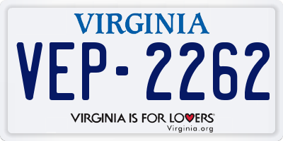 VA license plate VEP2262