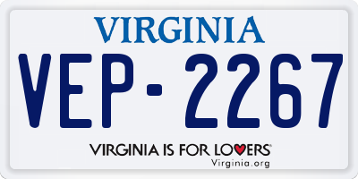VA license plate VEP2267