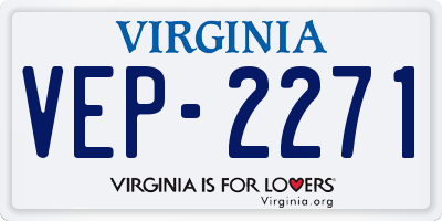 VA license plate VEP2271
