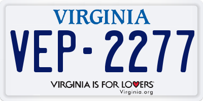 VA license plate VEP2277