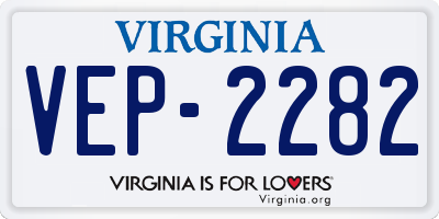 VA license plate VEP2282
