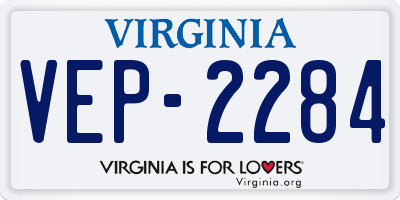 VA license plate VEP2284