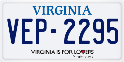 VA license plate VEP2295