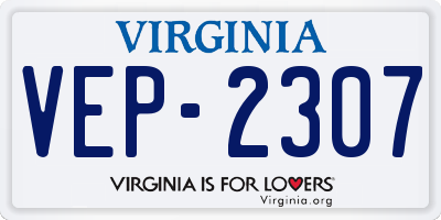 VA license plate VEP2307