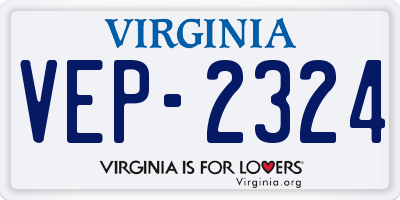 VA license plate VEP2324
