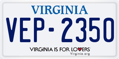 VA license plate VEP2350