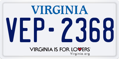 VA license plate VEP2368