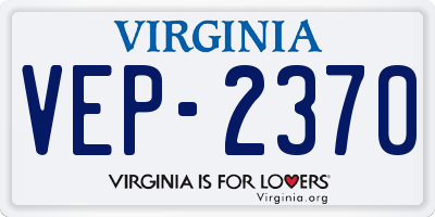 VA license plate VEP2370