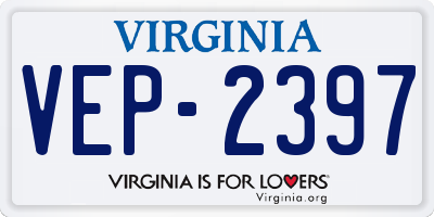 VA license plate VEP2397
