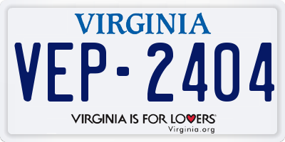 VA license plate VEP2404