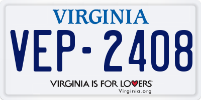 VA license plate VEP2408