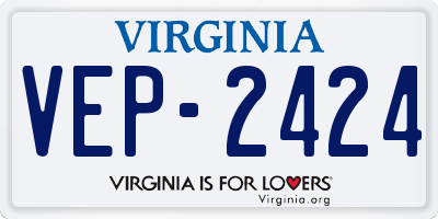 VA license plate VEP2424