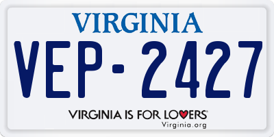 VA license plate VEP2427