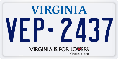 VA license plate VEP2437