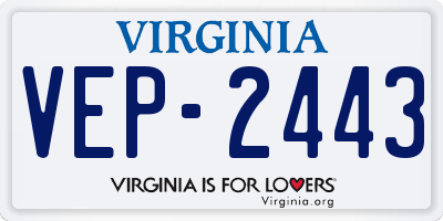 VA license plate VEP2443