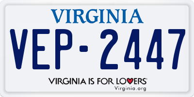 VA license plate VEP2447