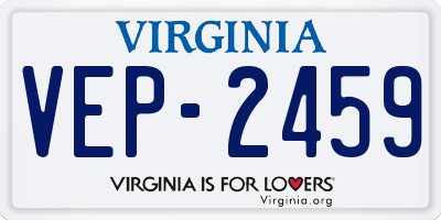 VA license plate VEP2459