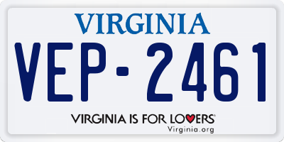 VA license plate VEP2461