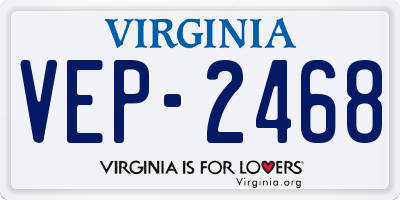 VA license plate VEP2468