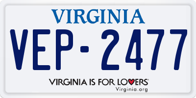 VA license plate VEP2477