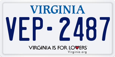 VA license plate VEP2487