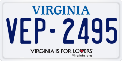 VA license plate VEP2495