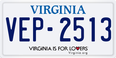 VA license plate VEP2513