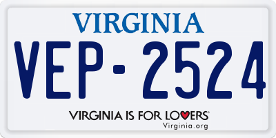 VA license plate VEP2524