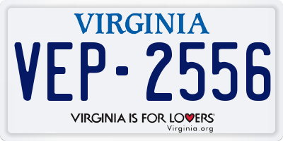 VA license plate VEP2556