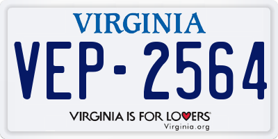 VA license plate VEP2564
