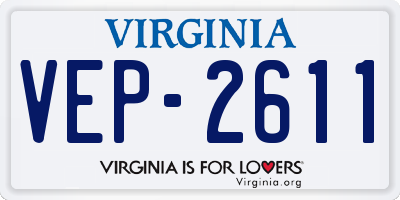 VA license plate VEP2611