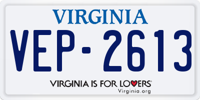 VA license plate VEP2613