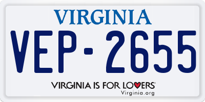 VA license plate VEP2655