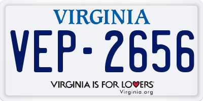 VA license plate VEP2656