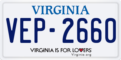 VA license plate VEP2660