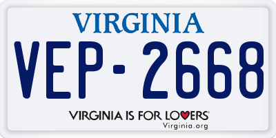VA license plate VEP2668