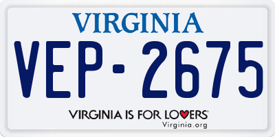 VA license plate VEP2675