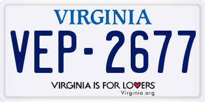 VA license plate VEP2677