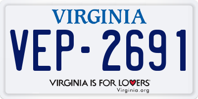 VA license plate VEP2691