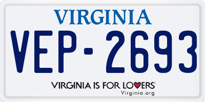 VA license plate VEP2693