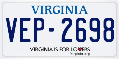 VA license plate VEP2698