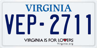 VA license plate VEP2711