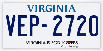 VA license plate VEP2720