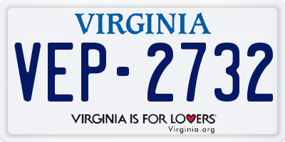 VA license plate VEP2732