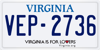 VA license plate VEP2736