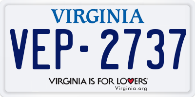 VA license plate VEP2737