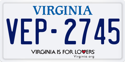 VA license plate VEP2745