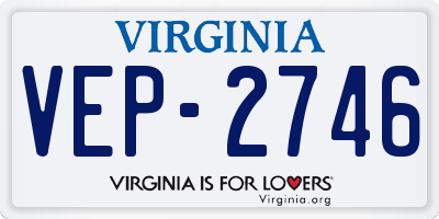 VA license plate VEP2746