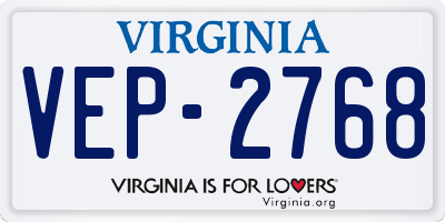 VA license plate VEP2768