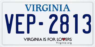 VA license plate VEP2813
